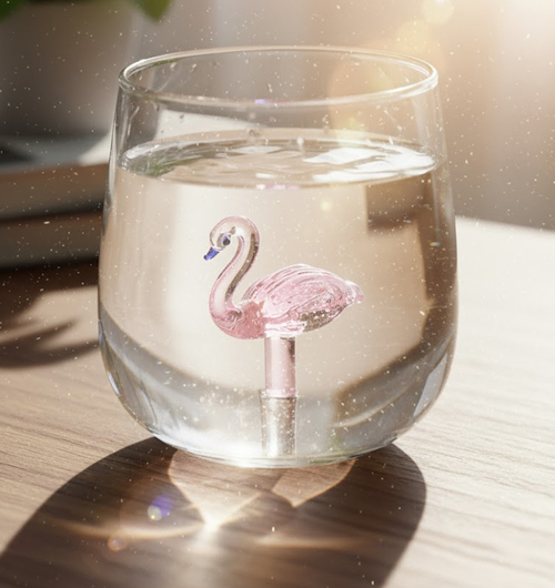 Flamingo Drinking Glass