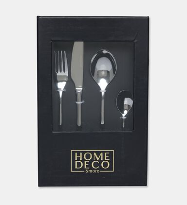Home Deco and More Forge Stainless Steel 18/0 Shiny-finish 24 Piece Cutlery Set, Packshot View