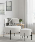 Home Deco and More Archie Foot Stool Lounge Chair Set, Packshot View