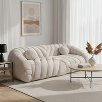 Home Deco and More Wave-patterned 3-seater Sofa, Packshot View