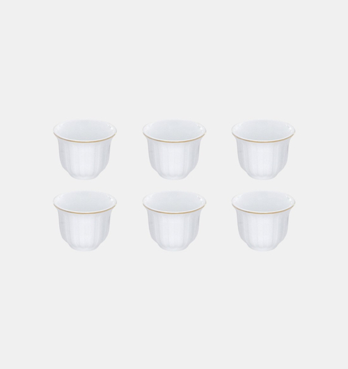 Tunis Porcelain Coffee Cups 6-piece Set
