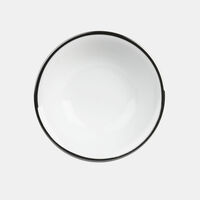 Silver-rimmed Breakfast Bowl