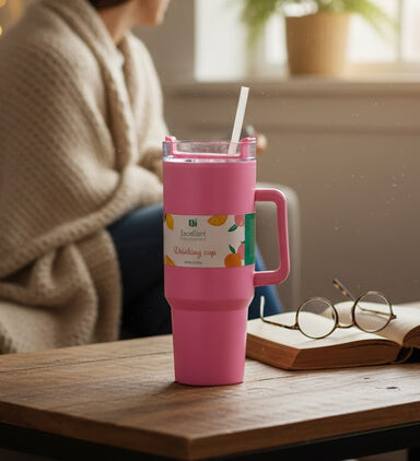 Home Deco and More Double-walled Drinking Mug, Packshot View
