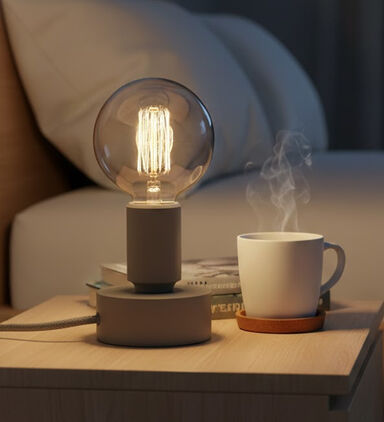 Filotto Filotto Silicone Table Lamp, Grey, 8x11-cm, Packshot View