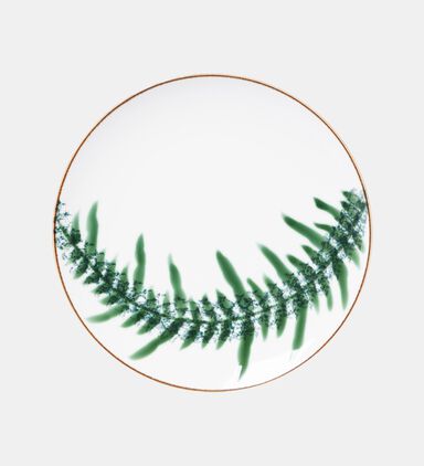 Home Deco and More Coupe Leaf Print Porcelain Plate 4-piece Set - 27.31 Cm, Packshot View