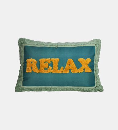 Kersten Relax Inscribed Rectangular Cushion, Packshot View