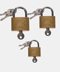 Metal Padlock 3-piece Set