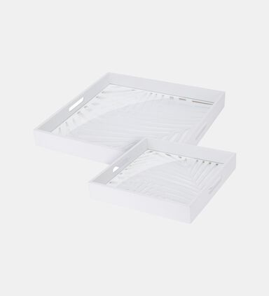 Wooden 2-piece Serving Tray Set