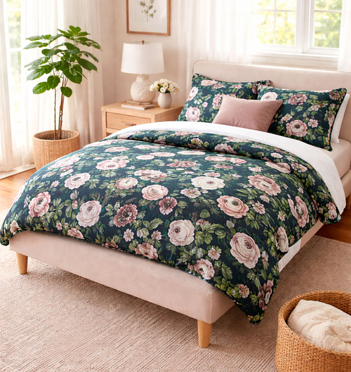 Linear Coordinated Pillow Bed Set