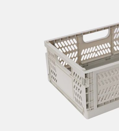 Home Deco and More Rectangular Foldable Basket, Grey, L, Packshot View
