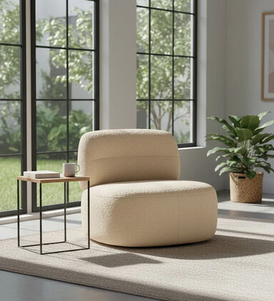 Home Deco and More Mush Round Seat Lounge Chair, Packshot View