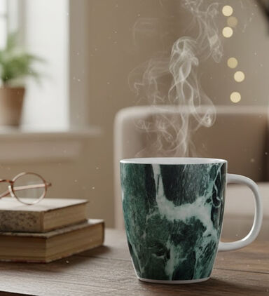 Salt and Pepper Masonry Porcelain Soapstone Mug, Packshot View