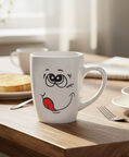 Home Deco and More Stoneware Wink Smiling Face Mug, Packshot View
