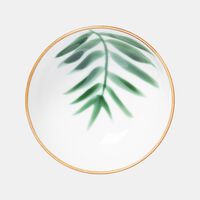 Home Deco and More Leaf Print Round Porcelain Bowl 4-piece Set - 15.8x6 Cm, Packshot View