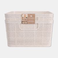 Home Deco and More Woven Rectangular 2-piece Basket Set, Packshot View