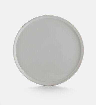 Home Deco and More Ceramic Ribbed Dinner Plate, Packshot View