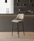 Home Deco and More Koni Iron Tube Bar Chair, Beige, Packshot View