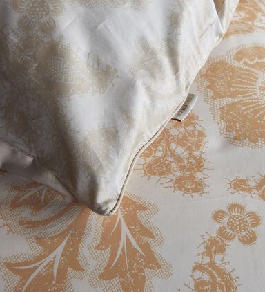 Essenza Maere Cotton Satin Duvet Cover, White, 200x220-cm, Packshot View