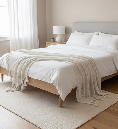 Alexandre Turpault Fafa Plain Side-fringes Throw, Packshot View