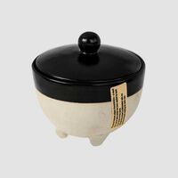 Nomad Pottery Footed Canister -11 X 11 Cm
