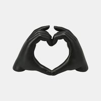 Home Deco and More Hands In Heart Shape, Black, Packshot View