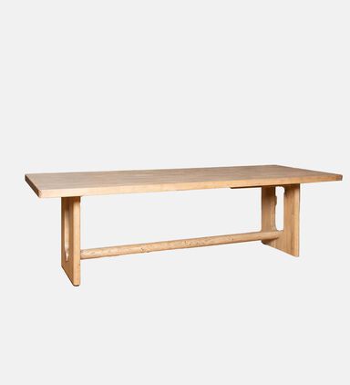 Home Deco and More Drayton Wood Dinning Table, Brown, 260x100x76-cm, Packshot View