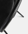 Home Deco and More Nappo Leather Chair, Dark-grey, Packshot View