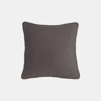 Deko and Co Vince Velvet Square Cushion, Anthracite, 40x40-cm, Packshot View