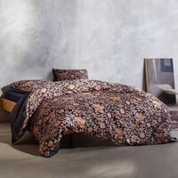Essenza Ophelia Cotton Satin Duvet Cover, Blue, 200x220-cm, Packshot View