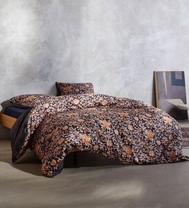 Essenza Ophelia Cotton Satin Duvet Cover, Blue, 200x220-cm, Packshot View