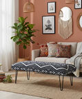 Home Deco and More Handloom Iron Legs Bench, Packshot View