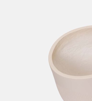 Fiber Clay Half Ribbed Planter