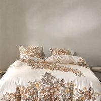 Essenza Amelie Cotton Satin Duvet Cover, White, 200x220-cm, Packshot View