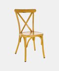 Home Deco and More Vinta Aluminum Cross Back Chair, Yellow, 50x45x86-cm, Packshot View