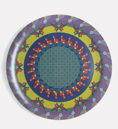 Images d Orient Tray Laminated Round Birds Of Paradise 49 Cm, Packshot View