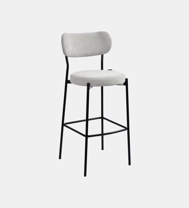 Home Deco and More Archie Fabric Steel Bar Chair Grey, Packshot View