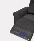 Home Deco and More Chad Swivel Recliner, Black, Packshot View