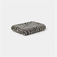H and S Collection Cotton Woven Plaid Throw, Beige, Packshot View