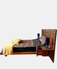 Home Deco and More Ethnic Acacia Wood King Bed, Packshot View