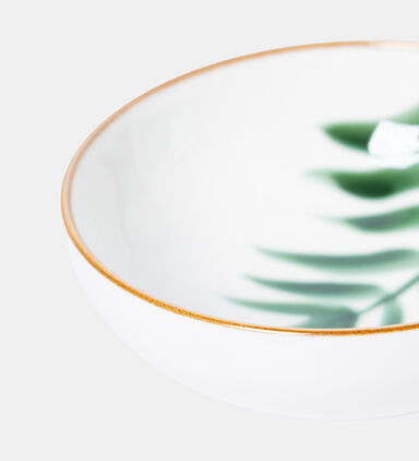 Home Deco and More Leaf Print Round Porcelain Bowl 4-piece Set - 15.8x6 Cm, Packshot View